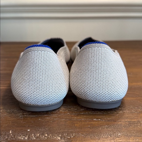 ROTHY’s The Flat Round Toe Flax Birdseye Grey and Cream - Picture 4 of 15